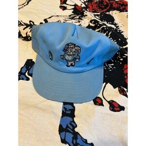 UNC Tar Heels Rameses Mascot Blue Trucker Hat Adjustable Mesh Back